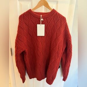 Aelfric Eden Rust Cable Knit Sweater - Women's Pullover